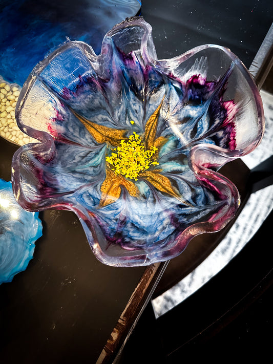 Resin Flower Bowl